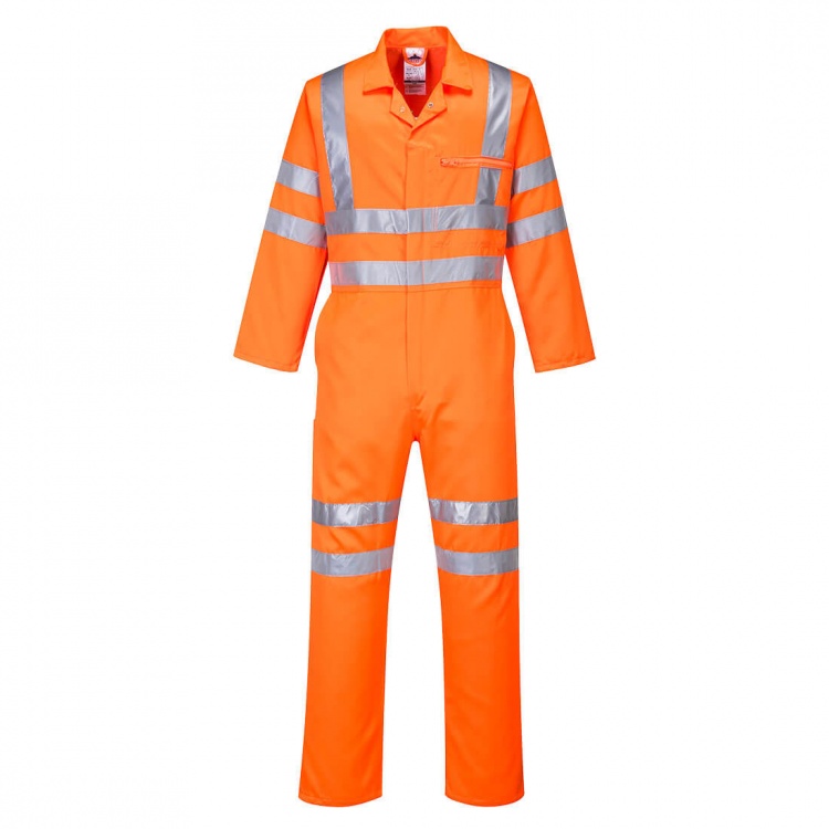 Portwest RT42 Hi Vis Polycotton Coverall RIS-3279-TOM Orange 280g